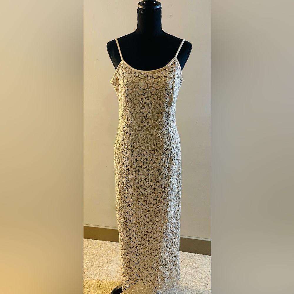 Gold Lace Dress